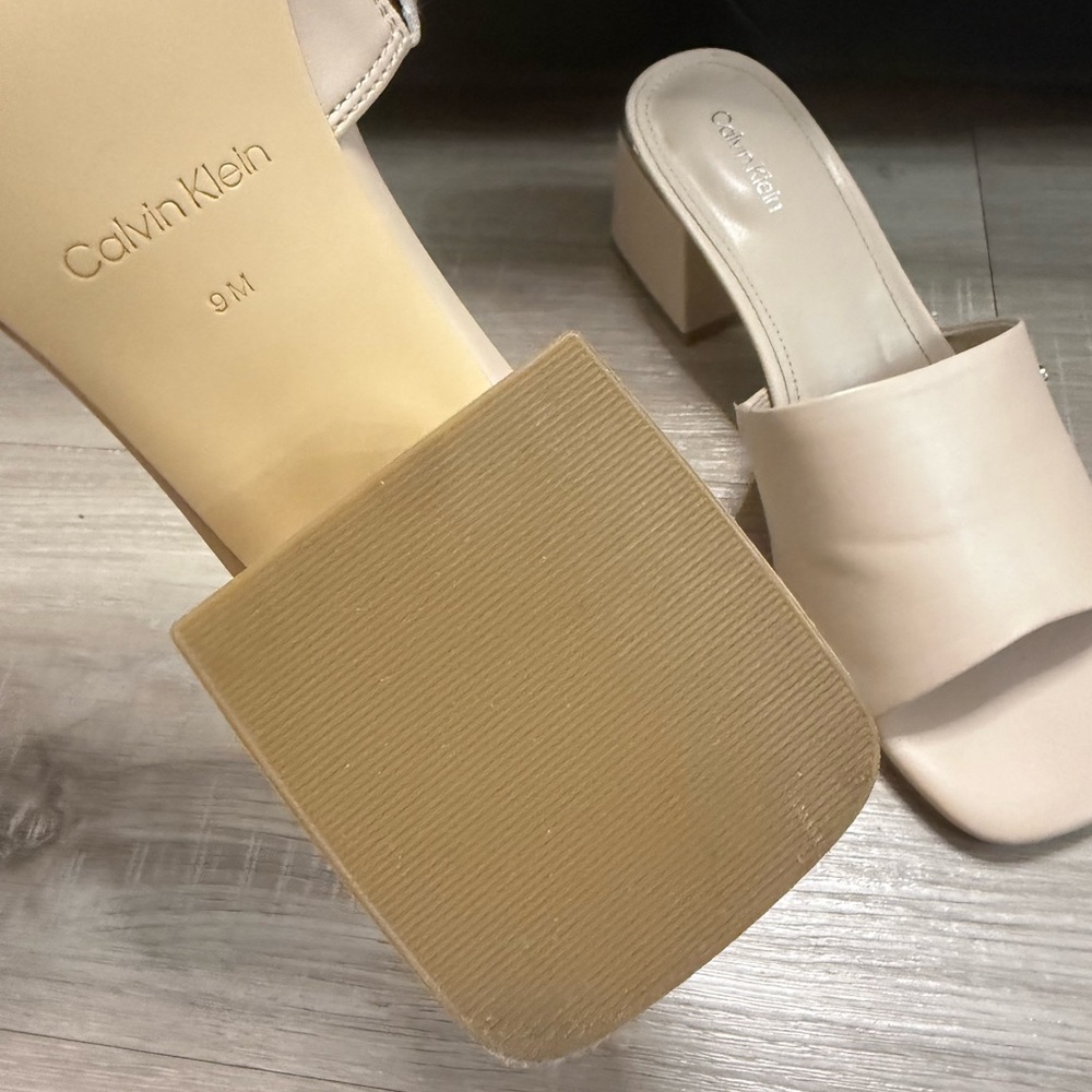 Calvin Klein Women's Beige Mules - Picture 5 of 9